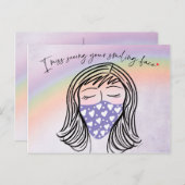 Ik mis je lachende gezicht Briefkaart (Voorkant / Achterkant)