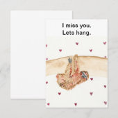 Ik mis je. Laten we ophangen. Wenskaart. Bedankkaart (Voorkant / Achterkant)