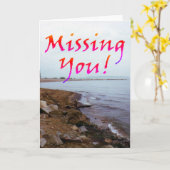 "Ik mis je!" Leeg/ wenskaart Kaart (Gele Bloem)