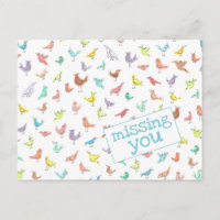 Ik mis je leuk Briefkaart