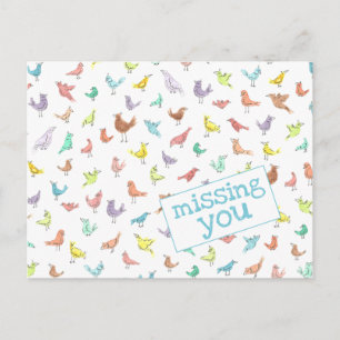 Ik mis je leuk Briefkaart