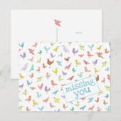 Ik mis je leuk Briefkaart (Voorkant / Achterkant)