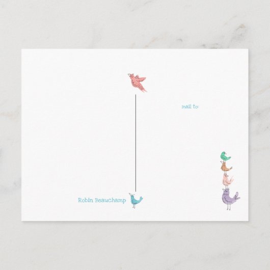 Ik mis je leuk Briefkaart (Achterkant)