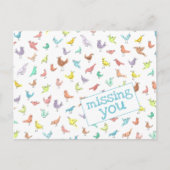 Ik mis je leuk Briefkaart (Voorkant)