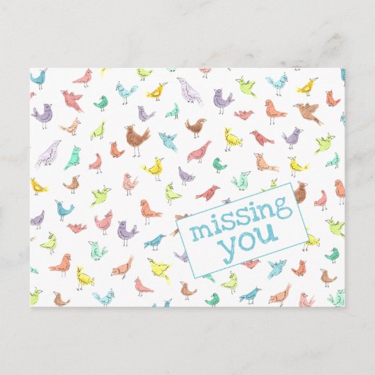 Ik mis je leuk Briefkaart (Voorkant)