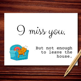 Ik mis je, maar niet genoeg kaart