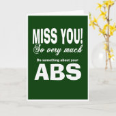 Ik mis je, maar niet je buikspieren kaart (Gele Bloem)