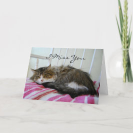Ik mis je, Maine Coon Cat Kaart