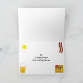 Ik mis je meer dan Bacon. Kaart (Binnen)