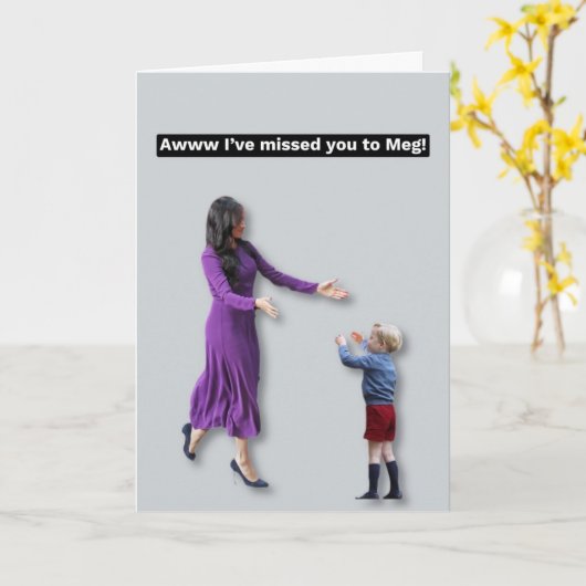 Ik mis je Meghan kaart (Gele Bloem)