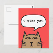 Ik mis je met Bae Cat Briefkaart (Voorkant / Achterkant)