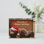 Ik mis je met Kerstmis Feestdagenkaart (Staand voorkant)