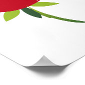 Ik mis je met mooie rode rozen poster (Hoek)