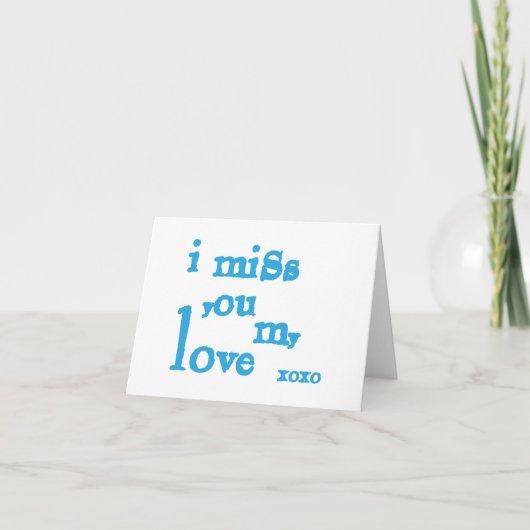 Ik mis je mijn liefde kaart (Voorkant)