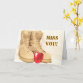 Ik mis je militaire gevechtsschoenen kaart (Gele Bloem)