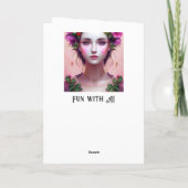 Ik mis je | Mooie Etherische Vrouw Fantasy Kunst Kaart (Achterkant)