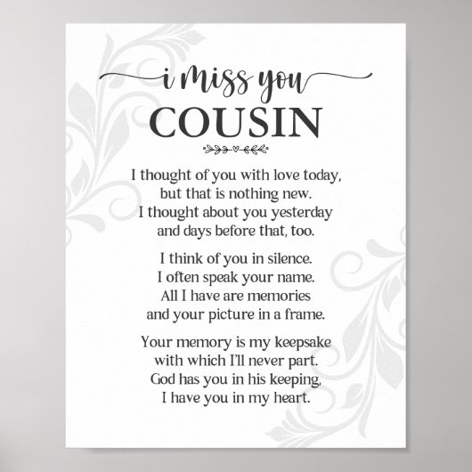 Ik mis je neef Poster (Voorkant)