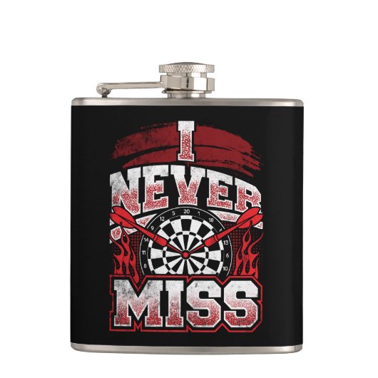 Ik mis je nooit dartfles 6 oz. heupfles (Voorkant)