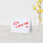 ik mis je : notitieboek paper kaart (Gele Bloem)