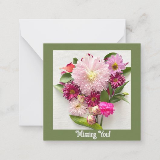 Ik mis je! notitiekaartje (Voorkant)