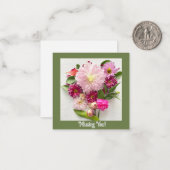 Ik mis je! notitiekaartje (Voorkant / Achterkant in situ)