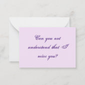 Ik mis je notitiekaartje (Achterkant)