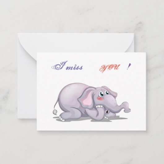 Ik mis je notitiekaartje (Voorkant)