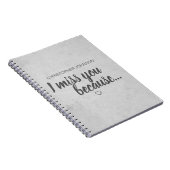 Ik mis je omdat... Grief Keepomwille Journal Notitieboek (Rechterzijde)