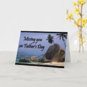 Ik mis je op Vaderdag Tropical Kaart (Gele Bloem)