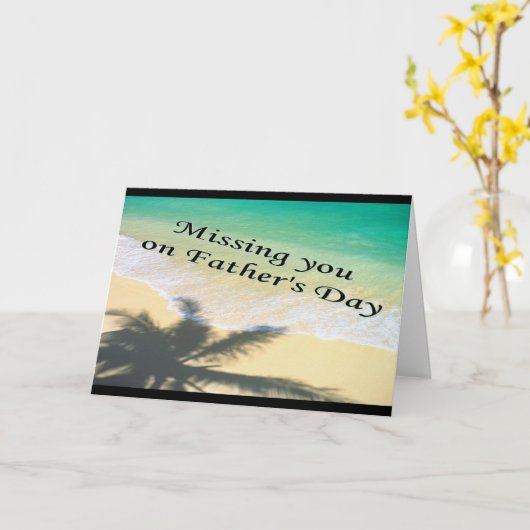 Ik mis je op Vaderdag wenskaart Kaart (Gele Bloem)