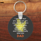 Ik mis je pap witte sms sleutelhanger (Voorkant)