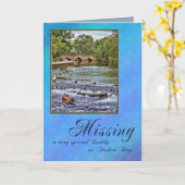 Ik mis je papa op Vaderdag Kaart (Gele Bloem)