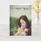 Ik mis je Persoonlijke Fotokaart Kaart (Gele Bloem)