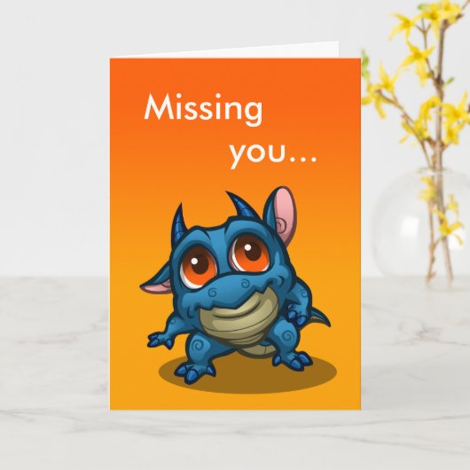 "Ik mis je…" Proo Dragon Kaart (Gele Bloem)