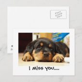 Ik mis je pubby briefkaart (Voorkant / Achterkant)