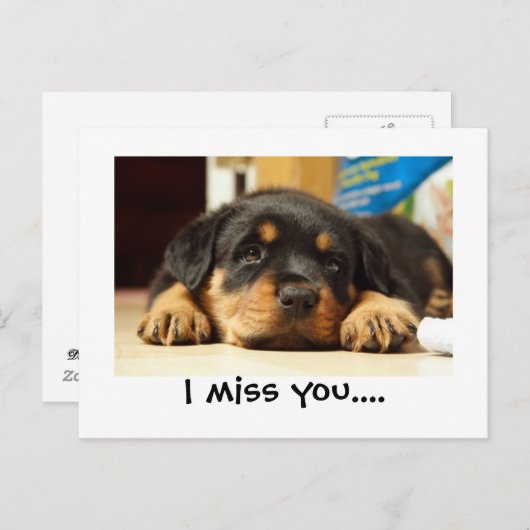 Ik mis je pubby briefkaart (Voorkant / Achterkant)