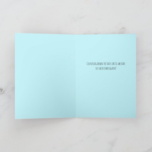 Ik mis je regenboog kleurrijke harten vrolijk kaart (Binnen)