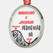 Ik mis je roller Onderzetter Metalen Ornament (Links)