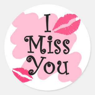 Ik mis je ronde sticker