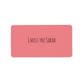 Ik mis je roze, eenvoudige moderne sticker