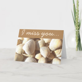 Ik mis je Sea Shells Summer Tropical Exotic Beach Kaart