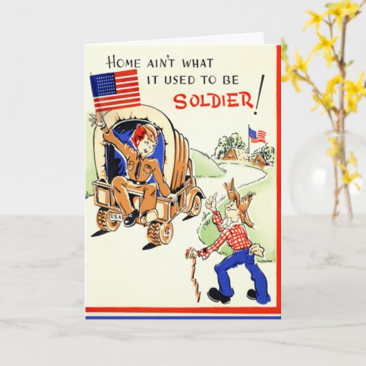 Ik mis je soldaat Kaart (Gele Bloem)