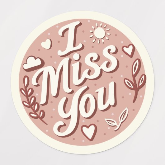 Ik mis je Stickers (Design 2)