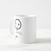 Ik mis je Stickman schets, tranen met een thema Koffiemok (Voorkant links)