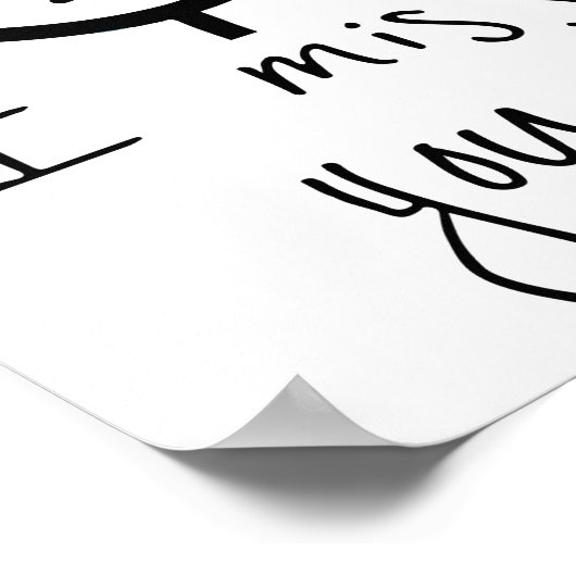 Ik mis je Stickman schets, tranen met een thema Poster (Hoek)