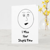 Ik mis je stomme Kaart (Gele Bloem)