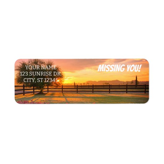 IK MIS JE, SUNRISE ETIKET (Voorkant)