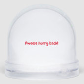 Ik mis je teckel puppy sneeuwbol (Achterkant)