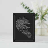 Ik mis je tekst in half hart briefkaart (Staand voorkant)