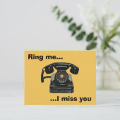 Ik mis je  telefoon briefkaart (Staand voorkant)